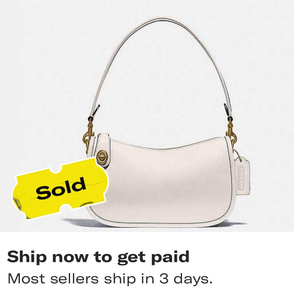Coach Swinger Bag White Leather Shoulder Bag NWT - Picture 1 of 17
